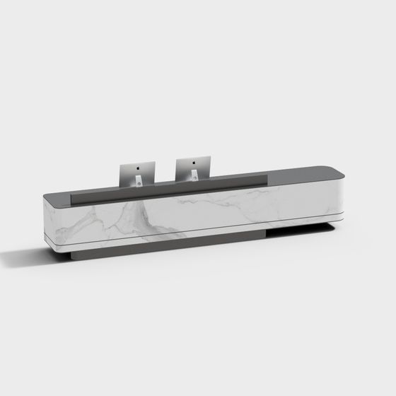 Elegant Marble TV Stand 3D model