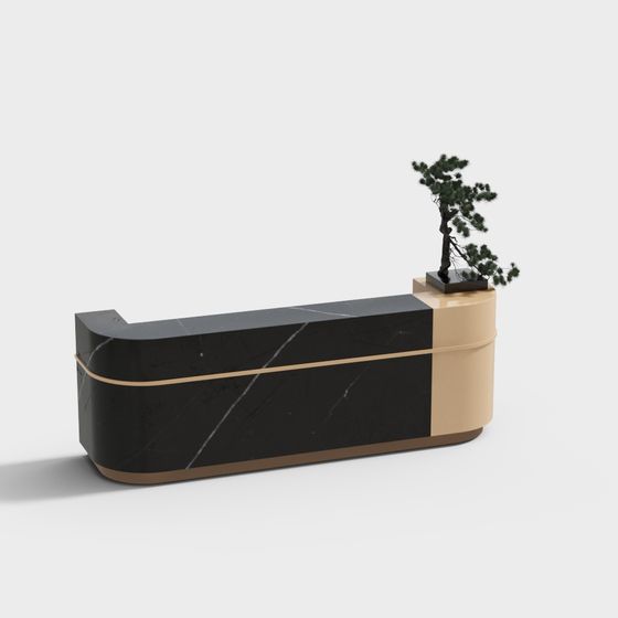 Minimalist Reception Desk 3D model