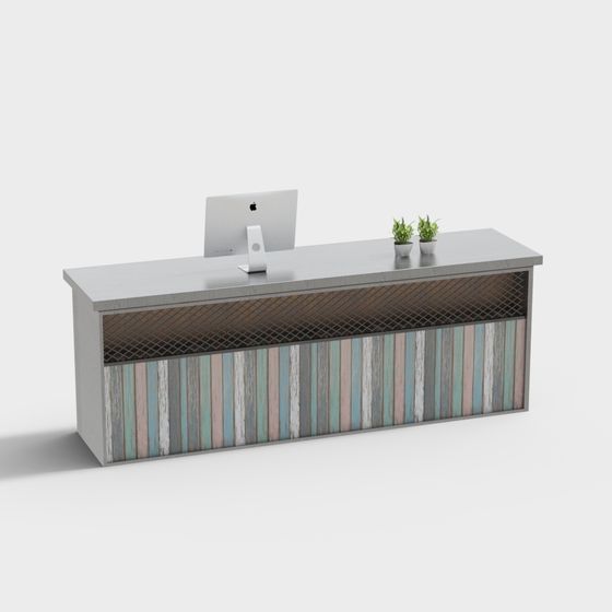 Modern Office Desk 3D model for Creative Spaces