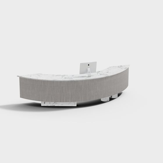 Sculptural Reception Desk 3D model