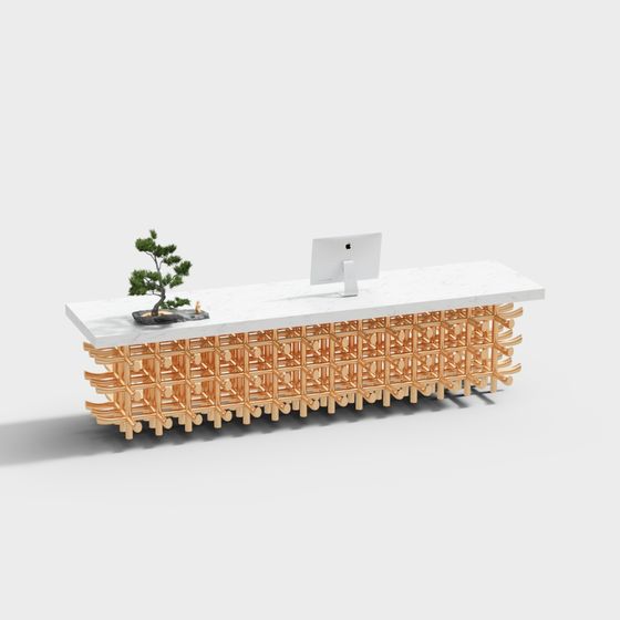 Woven Office Desk 3D model