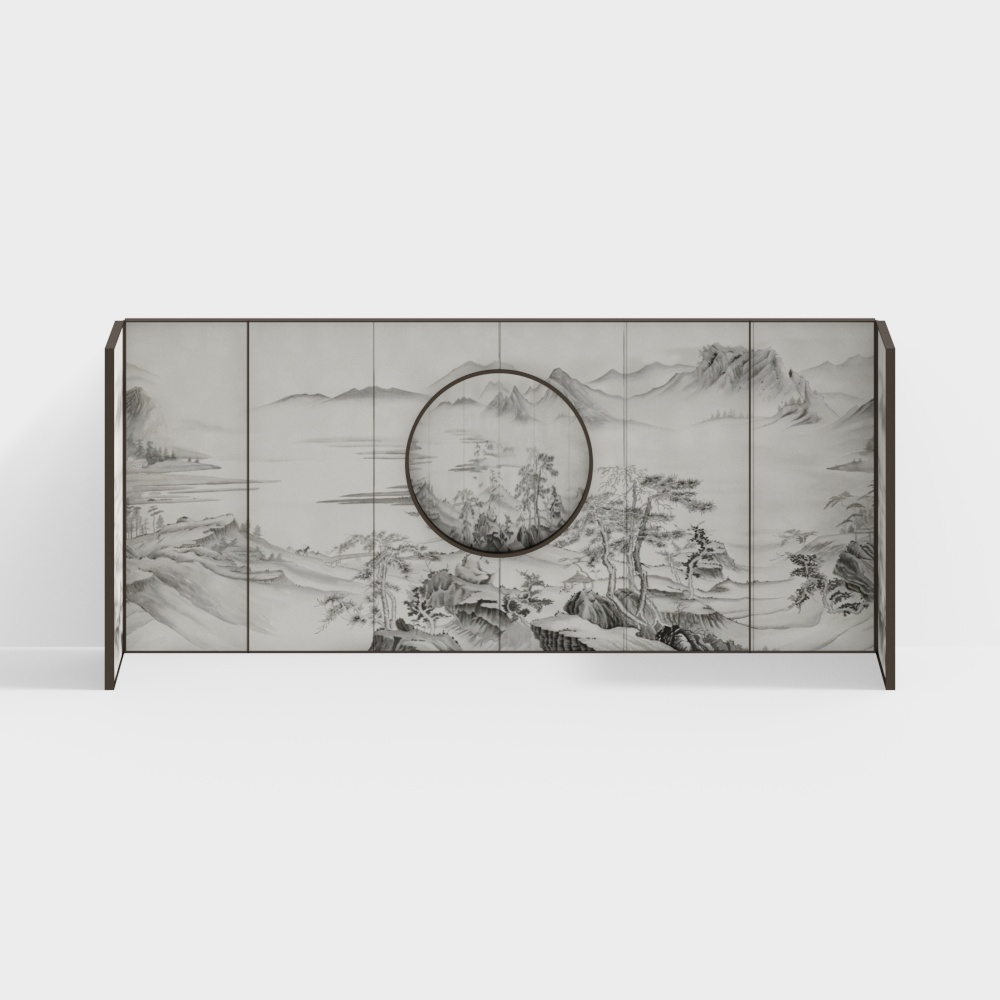 Neo-Chinese background wall