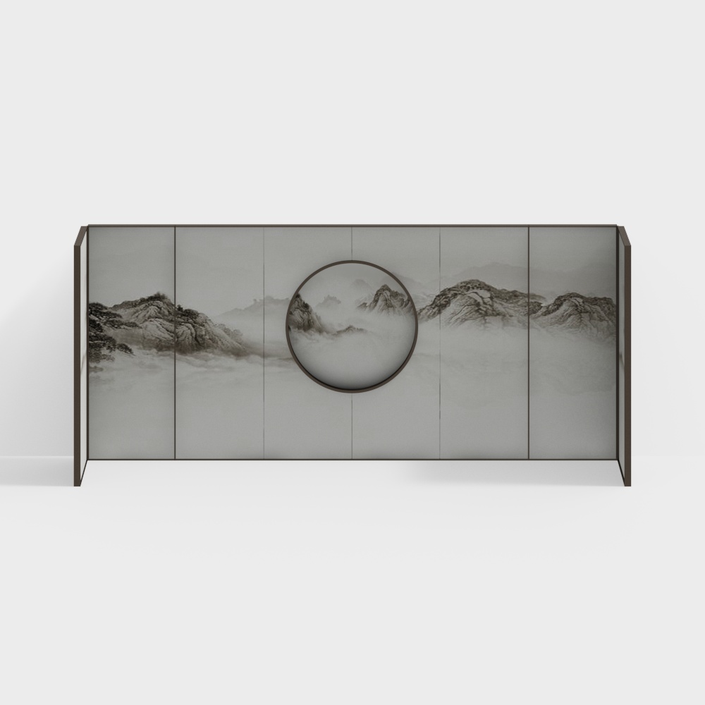 Neo-Chinese background wall