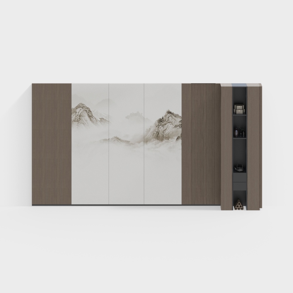 Neo-Chinese background wall