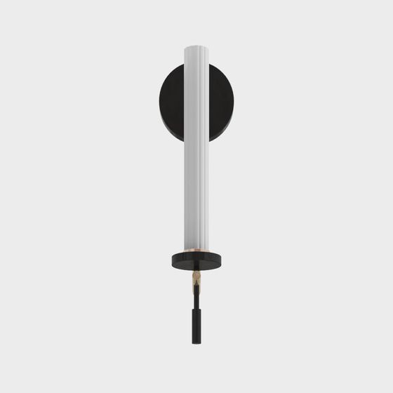 Contemporary Black and White French Wall Lamp 3D Model