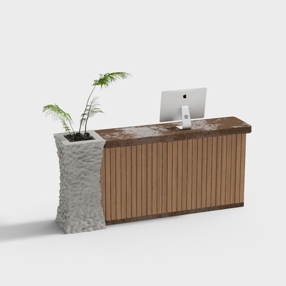 Urban Oasis Reception Desk 3D model