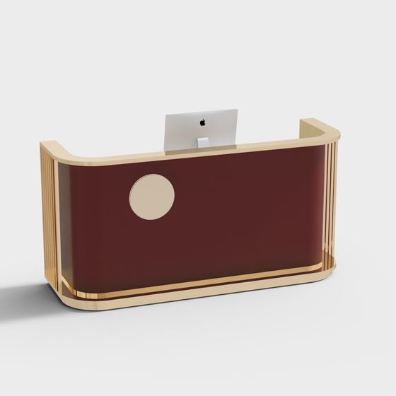 Elegant Reception Desk 3D model