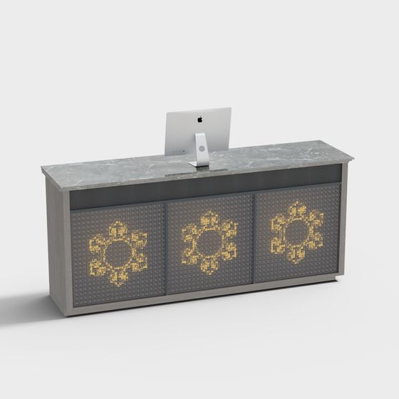 Minimalist Reception Desk 3D model