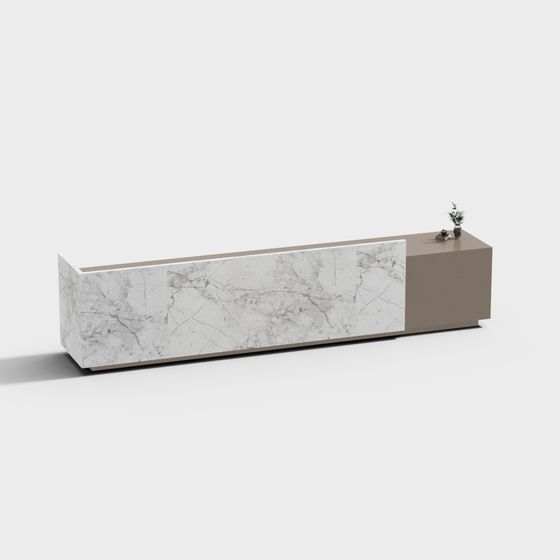 Marble Reception Desk 3D model