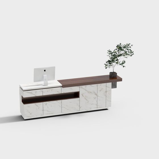 Urban Desk 3D model for Modern Spaces