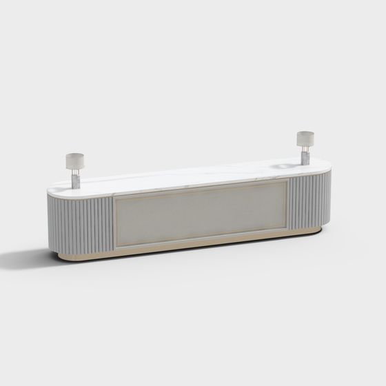 Elegant Reception Desk 3D model