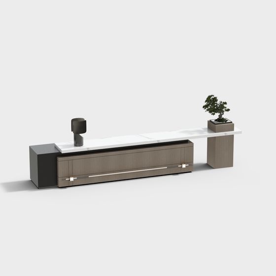 Minimalist Reception Desk 3D model