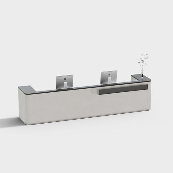 Elegant Reception Desk 3D Model