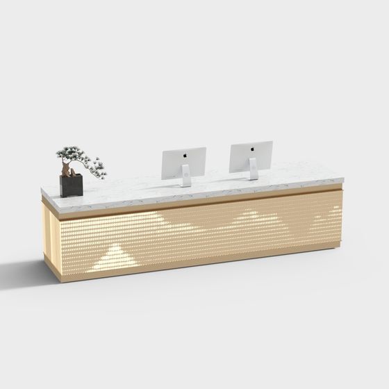 Urban Elegance Reception Desk 3D model