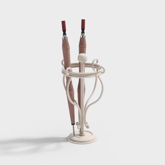 Elegant Umbrella Stand 3D model for Modern Interiors