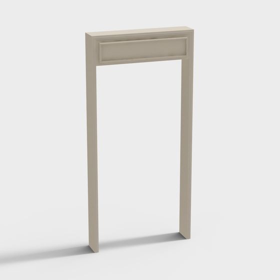Stylish Low-Poly Door Frame 3D model for Creative Projects