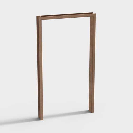 Modern Wooden Indoor Dumb Door Cover 3D Model
