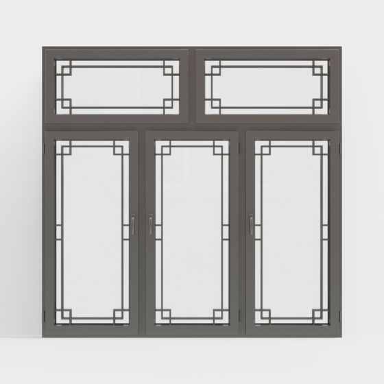 Stylish Low-Poly Decorative Window 3D Model