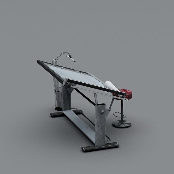 Futuristic Office Desk 3D model