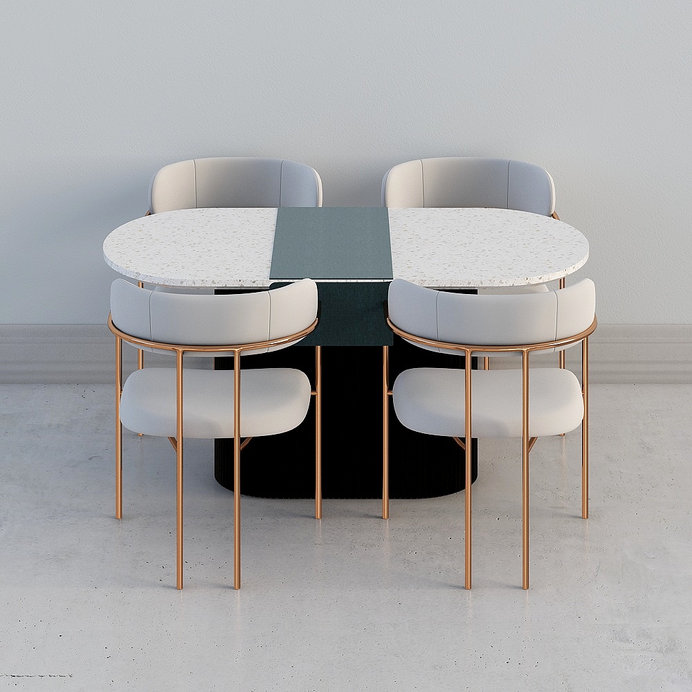 Conjunto de mesa de comedor contemporáneo