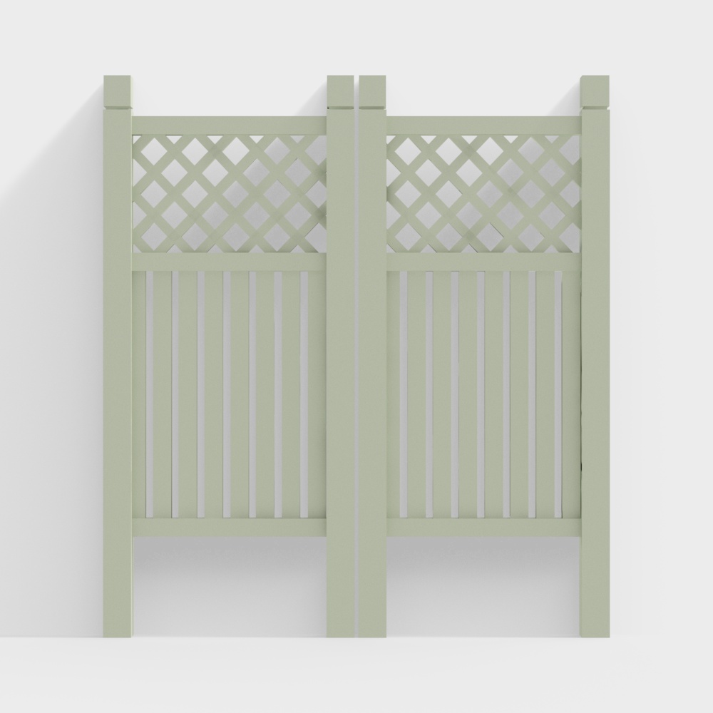 Modern wooden courtyard door