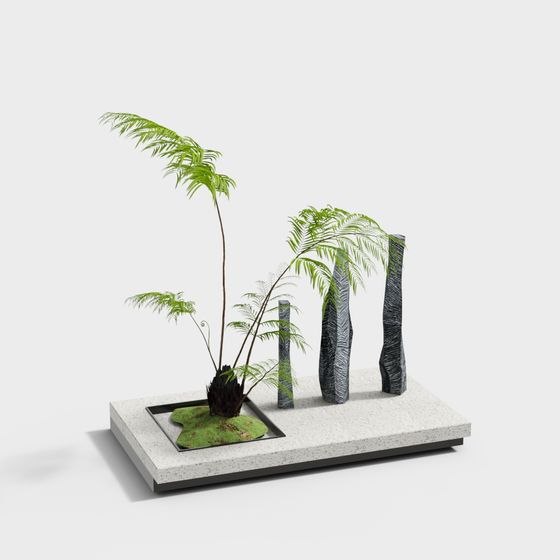 Tropical Palm Trees 3D Model for Modern Creations