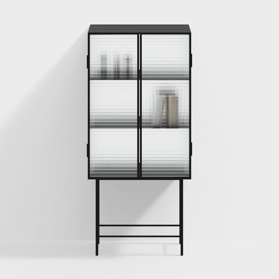 Industrial Style Storage Cabinet 3D model