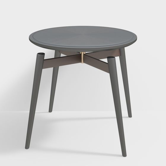 Stylish Low-Polygon Round Table 3D model