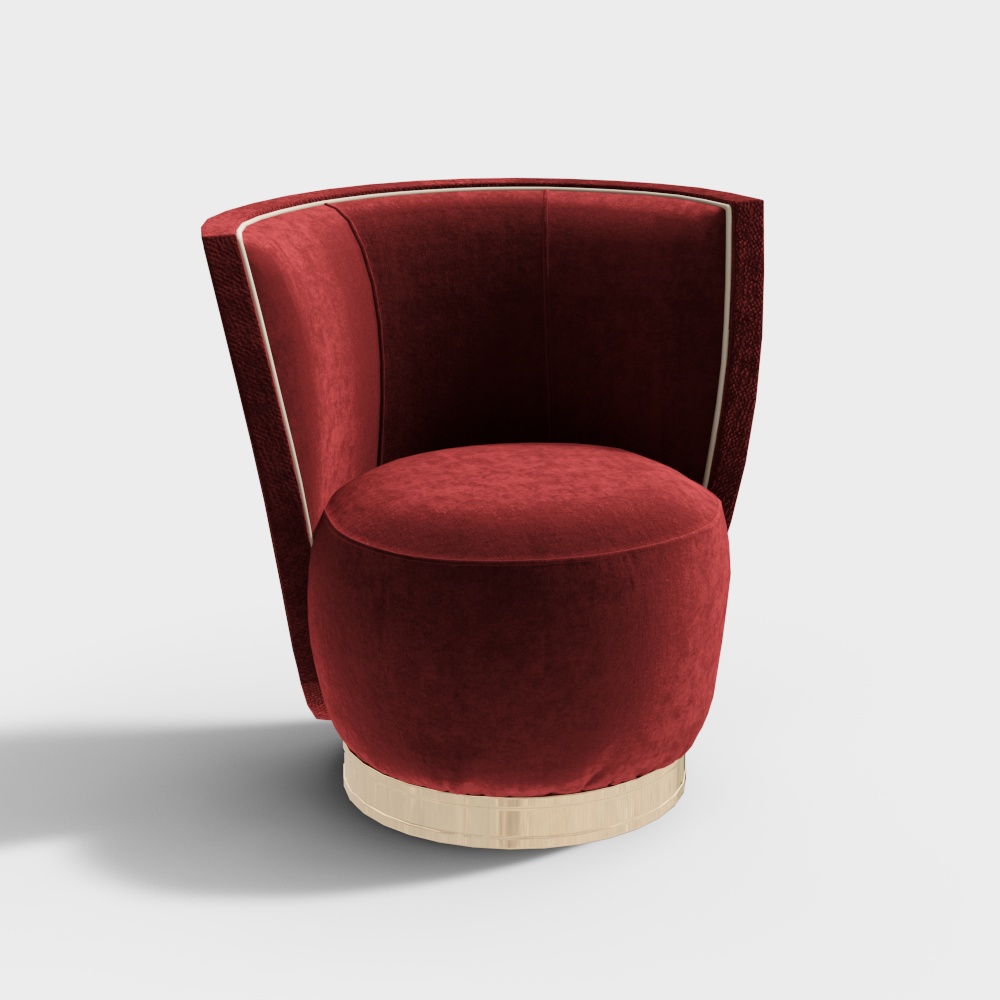 Sgabello divano rosso