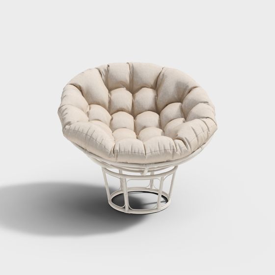 Stylish Papasan Chair 3D model for Modern Interiors