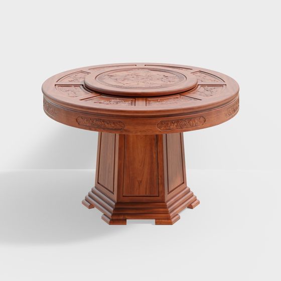 Classic Round Table 3D model