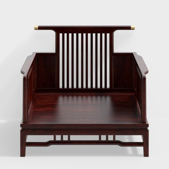 Chic Eastern Style Armchair 3D model