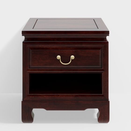 Classic Bedside Table 3D model with Vintage Charm