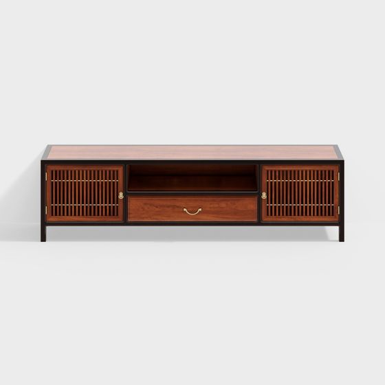 Elegant TV Cabinet 3D model for Modern Interiors