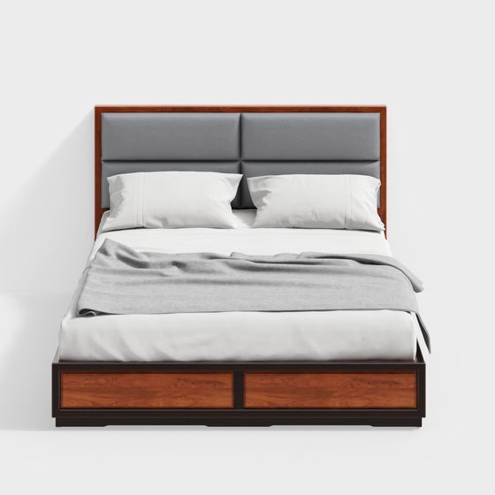 Urban Comfort 3D model Bed for Modern Interiors