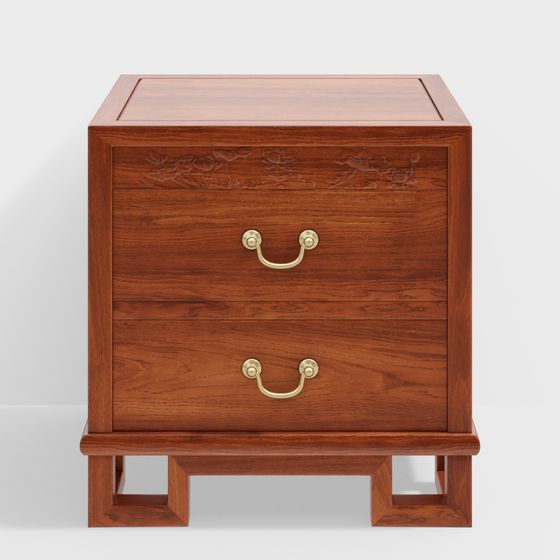 Vintage Bedside Table 3D Model