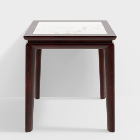Classic Square Table 3D model for Elegant Interiors