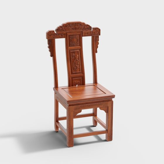 Elegant Chinese Chair 3D model for Classical and Modern Spaces