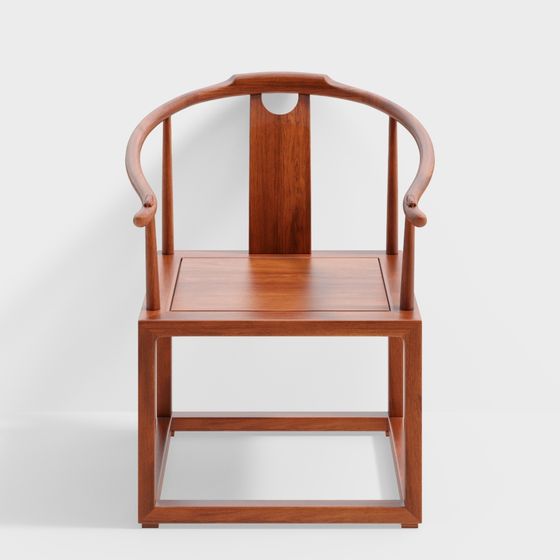 Traditional Chinese Circle Chair 3D model