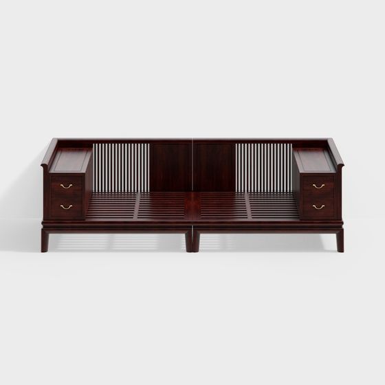 Vintage Wooden TV Cabinet 3D model