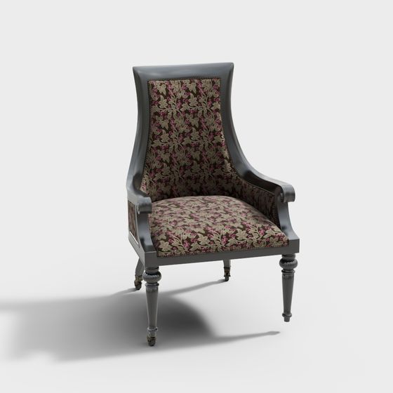 Elegant Vintage Armchair 3D model