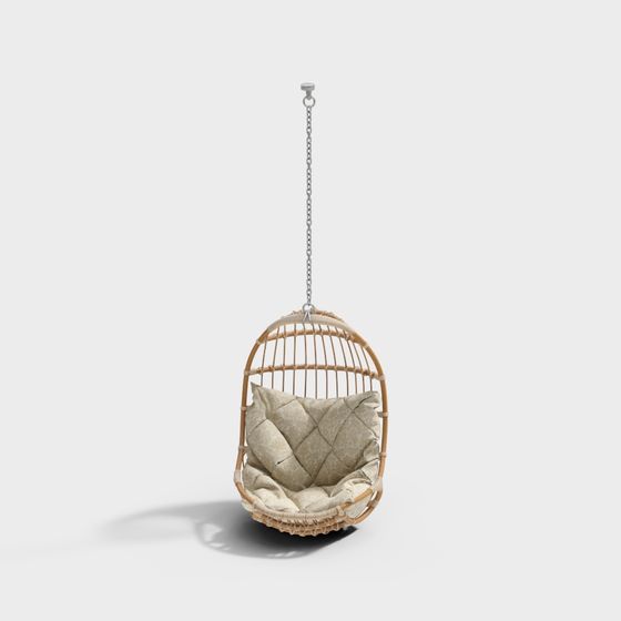 Natural Bamboo Hanging Chair 3D model