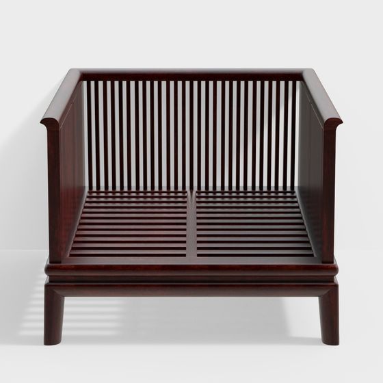 Retro Wooden Chair 3D model for Creative Spaces