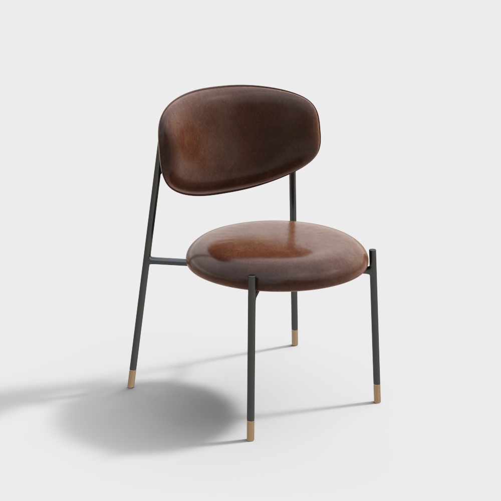 leather metal chair