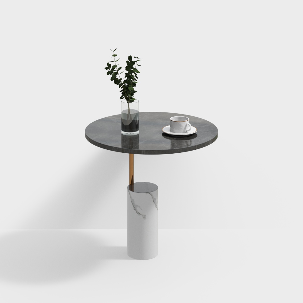 table en marbre foncé