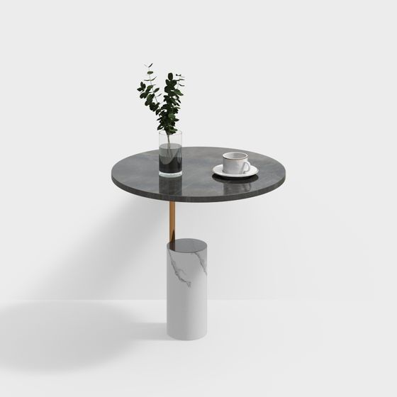 table en marbre foncé