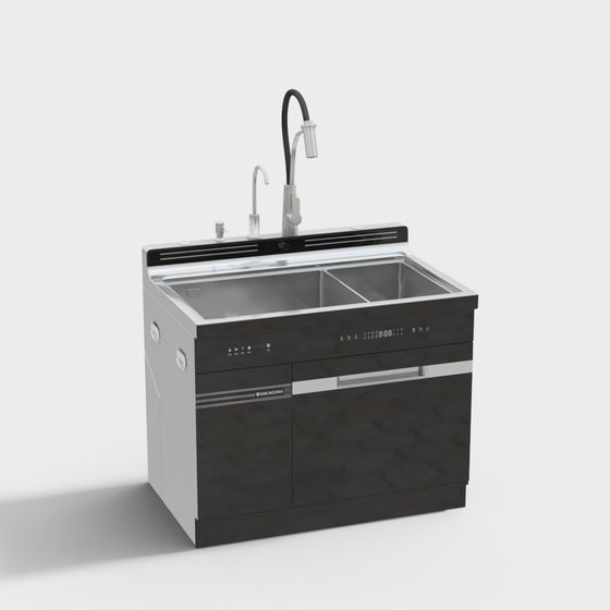Elegant Smart Sink 3D model for Modern Interiors