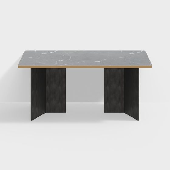 Esstisch aus modernem Metall und Marmor