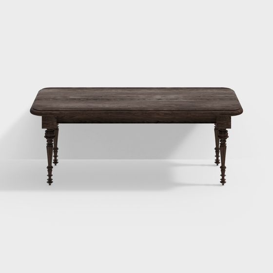 Vintage Coffee Table 3D model for Modern Art Spaces