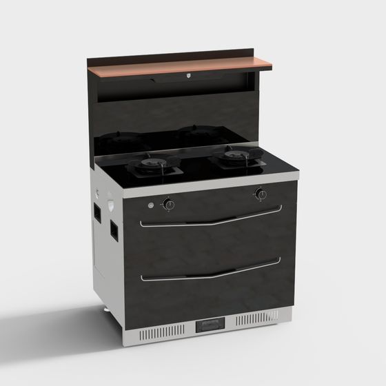 Stylish Gas Stove 3D model for Modern Kitchens